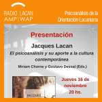Radiolacan.com | Noches De La Eol: Presentación Del Libro jacques Lacan. El Psicoanálisis Y Su Aporte A La Cultura Contemp