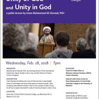 Unity of God and Unity in God, Waterloo, Sheikh Dr Shomali, 28th Feb 2018