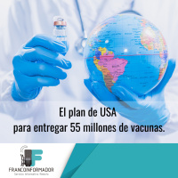 El plan de USA para entregar 55 millones de vacunas.