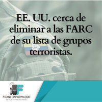 EE. UU. cerca de eliminar a las FARC de su lista de grupos terroristas