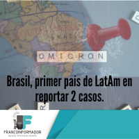 Brasil, primer país de LatAm en reportar 2 casos de ómicron.