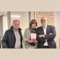 Paul Audi pour son livre Tenir tête (à l’antisémitisme) après le 7 octobre chez stock et Manuel Carcassonne, Directeur Général des éditions Stock