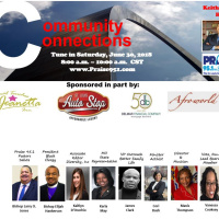 Community Connections 6-30-18 Hour 2 with host Keith Antone and guests Pastor Cori Bush, Karla May, Mavis Thompson, and this weeks Pastors Salute Honoree: Bishop Larry O. Jones.