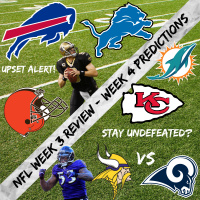NFL Week 3 Review - Week 4 Predictions!