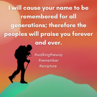 Walking the Way 7th April 2025 - Who do we remember?