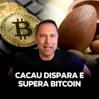 Cacau dispara e passa Bitcoin