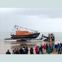 Podcast: Crowds gather to greet the arrival on the new £2.5m Shannon Class Lifeboat at Rhyl