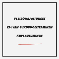 Yleisörajoitukset, vauvan sukupuolittaminen  kuplautuminen