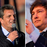 23-10: Sergio Massa y Javier Milei en el balotaje argentino.