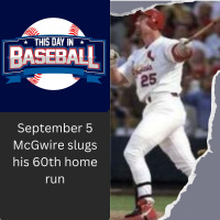 September 5 McGwire slugs his 60th home run