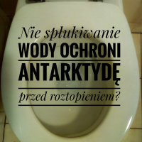 Nie spłukiwanie wody ochroni Antarktydę przed roztopieniem? Czyli jak budować nawyki