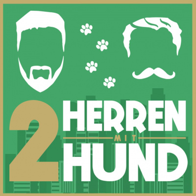 Zwei Herren mit Hund