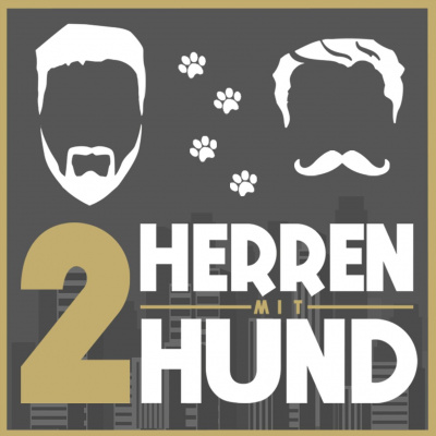 Zwei Herren mit Hund