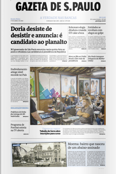 Gazeta de S. Paulo – Edição 01 de abril de 2022
