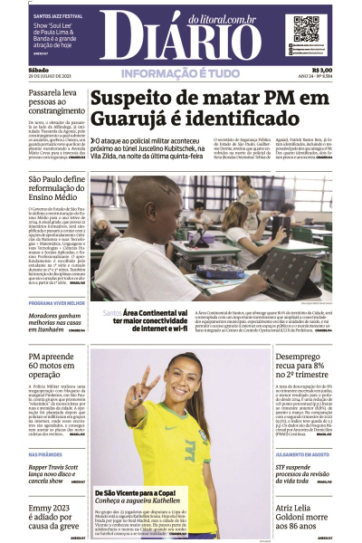 Diário do Litoral – Edição de 29 de julho de 2023