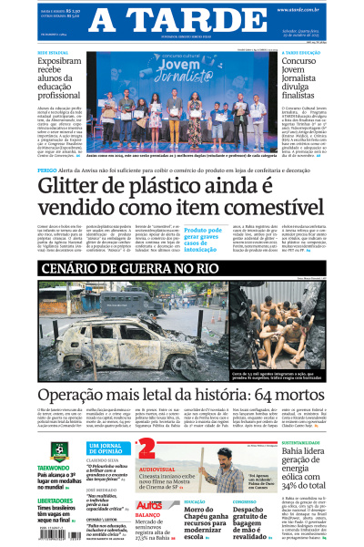 A TARDE - Edição de 29 de Outubro de 2025