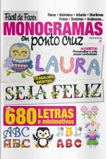 Fácil De Fazer Monograma Em Ponto Cruz N°9