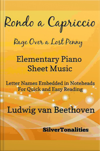 Rage Over A Lost Penny Elementary Piano Sheet Music