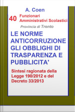 40 Funzionari Amministrativi Scolastici - Le Norme Anticorruzione, Gli Obblighi Di Trasparenza E Pubblicità