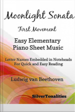 Moonlight Sonata First Movement Easy Elementary Piano Sheet Music