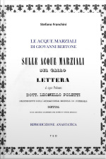 Le Acque Marziali Di Giovanni Bertone: Riproduzione Anastatica