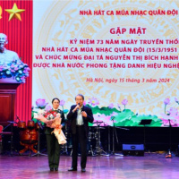 Tin trong nước - Nhà hát ca múa nhạc quân đội gặp mặt 73 năm ngày truyền thống 