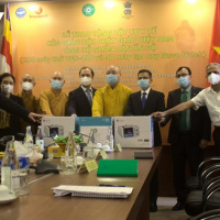 VOV - Đời sống tôn giáo: Giáo hội Phật giáo Việt Nam tặng thiết bị y tế cho nhân dân Ấn Độ