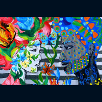 Izstāde, kas eksplodē no krāsu prieka. Saruna ar mākslinieci Auci Bieli