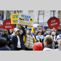 Atbalsts un palīdzība Ukrainai. Diaspora iesaistās demonstrācijas un diskusijās