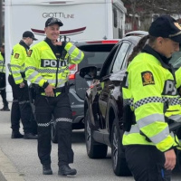 Politistudenter trener i Haugesund sentrum