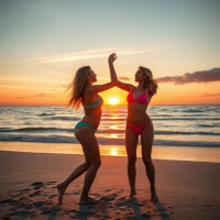 Haugesund i solnedgang