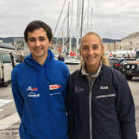 Mlada jadralca Mirko Juretič in Nataša Valentič