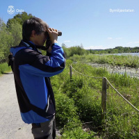 Østensjøvannet med naturforvalter Bård