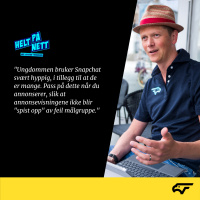 Ungdommen bruker Snapchat hyppig. Husk det i annonseringen din.