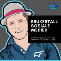 Ipsos brukertall for sosiale medier i Norge, Q4 2020