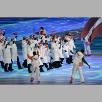 Pekinas studija. Spēles atklātas. Mūsējiem pirmie starti