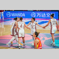 Latvijas sieviešu basketbola izlases pirmais starts Eiropas čempionāta finālturnīrā