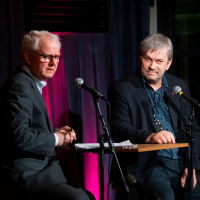 VALG 2019: Avtroppende ordfører Kjell B. Hansen (Ap) blir intervjuet av Tom Berntzen.