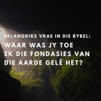 Waar Was Jy...? Belangrike vrae in die Bybel deur Frieda van den Heever