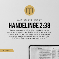 Wat sê die vers? Handelinge 2:38