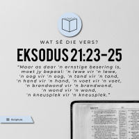 Wat sê die vers? Eksodus 21:23-25