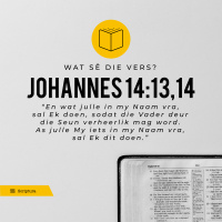 Wat sê die Vers? Johannes 14:13-14