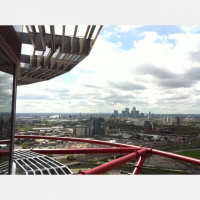 BBC London 94.9s Jason Rosam chats to the first school children to go up the Orbit Tower at Olympic Park