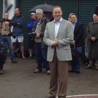 New Zealand rowers gather for the Jubilee Pageant - with PM John Key