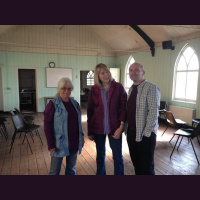 Bowes Park Tin Tabernacle - can it be saved? @annareporting meets Nigel Thorne and Lesley Ryder-Davies from @nl_sams Samaritans talk through options with Caroline Simpson from the Bowes Park Community Association. 