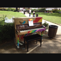 The Street Piano in Cavendish Square Gardens, London