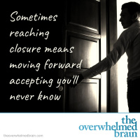 Closing the door so that you can stop overthinking and start moving forward