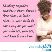 Stuffing emotions way down there