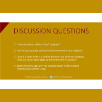 Conflict Chat ….From Friendly to Nasty Neighbor