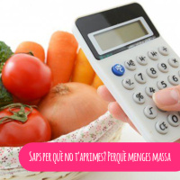 Saps per què no t’aprimes? Perquè menges massa